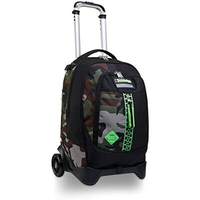 Seven Trolley School Jack met 2 wielen, halfzwart, afneembare rugzak, dubbel gebruik, elementair en middelgroot, rugzak voor kinderen en jongeren, groen en zwart, groen, Taglia unica, trolley, Groen, Seven Trolley School Jack met 2 wielen, halfzwart, afneembare rugzak, dubbel gebruik, elementair en middelgroot, rugzak voor kinderen en jongeren, groen en zwart, groen, Taglia unica, trolley, Groen,