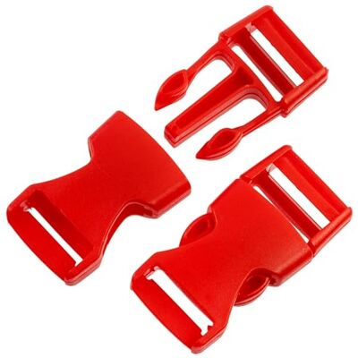 AERZETIX 6 stuks gespen met snelsluiting voor rugzak lus 20 mm bagage outdoor-uitrusting kleur rood van kunststof AERZETIX 6 stuks gespen met snelsluiting voor rugzak lus 20 mm bagage outdoor-uitrusting kleur rood van kunststof