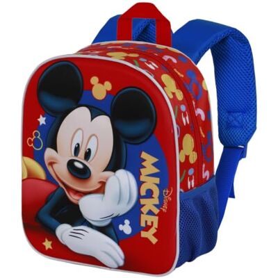 CARTOON 3D-rugzak voor kinderen, 31 cm, met zijvak, Mickey Muis, Casual CARTOON 3D-rugzak voor kinderen, 31 cm, met zijvak, Mickey Muis, Casual