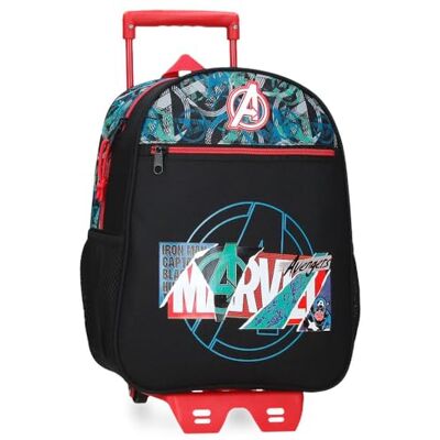 Marvel Disney Shield Kinderrugzak, schoolrugzak, gemaakt van polyester, brede en verstelbare schouderbanden, meerdere zakken, van Joumma Bags, zwart, rugzak 33 + trolley, zwart., Rugzak 33 + trolley Marvel Disney Shield Kinderrugzak, schoolrugzak, gemaakt van polyester, brede en verstelbare schouderbanden, meerdere zakken, van Joumma Bags, zwart, rugzak 33 + trolley, zwart., Rugzak 33 + trolley