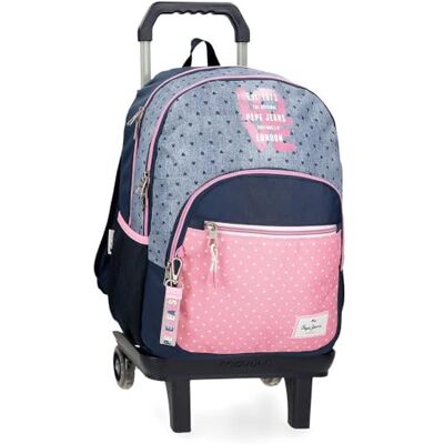 Pepe Jeans Noni Denim Rugzak met dubbel vak met trolley, meerkleurig, 32 x 44 x 22 cm, polyester, 25,81 l, van Joumma Bags, meerkleurig, rugzak met twee vakken met trolley, Meerkleurig, Rugzak met Pepe Jeans Noni Denim Rugzak met dubbel vak met trolley, meerkleurig, 32 x 44 x 22 cm, polyester, 25,81 l, van Joumma Bags, meerkleurig, rugzak met twee vakken met trolley, Meerkleurig, Rugzak met