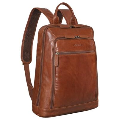STILORD "Watson" laptoprugzak 15,6 inch lederen rugzak grote zakelijke rugzak vintage kantoortassen XL van echt leer kleur: maraska bruin STILORD "Watson" laptoprugzak 15,6 inch lederen rugzak grote zakelijke rugzak vintage kantoortassen XL van echt leer kleur: maraska bruin
