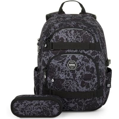 TOPGAL Sac à dos d'école VIKI à partir de la 5ème classe, ergonomique avec panneau arrière en mousse pressée, imperméable et léger, cartable d'école 25 l avec sangle de poitrine, sac à dos étudiant TOPGAL Sac à dos d'école VIKI à partir de la 5ème classe, ergonomique avec panneau arrière en mousse pressée, imperméable et léger, cartable d'école 25 l avec sangle de poitrine, sac à dos étudiant