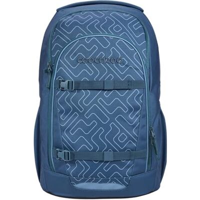 Coocazoo Every Ergonomische en in hoogte verstelbare schoolrugzak met borstband en buikriem, Blue Maze Coocazoo Every Ergonomische en in hoogte verstelbare schoolrugzak met borstband en buikriem, Blue Maze