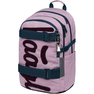 Baagl Schoolrugzak voor jongens, meisjes, tieners, skateboardrugzak, kinderrugzak met laptopvak en borstband voor school, school, Roze, Casual Baagl Schoolrugzak voor jongens, meisjes, tieners, skateboardrugzak, kinderrugzak met laptopvak en borstband voor school, school, Roze, Casual