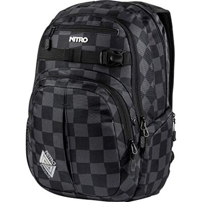 NITRO Chase Casual Uniseks rugzak, zwart (Damier) NITRO Chase Casual Uniseks rugzak, zwart (Damier)