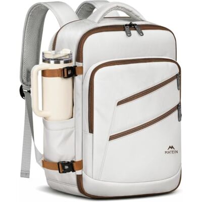 MATEIN Ryanair bagage cabine 40x30x20, sac voyage femme étanche Sac à dos de voyage bagage cabine avion avec compartiment pour ordinateur portable, sac à dos 40x30x20, Beige MATEIN Ryanair bagage cabine 40x30x20, sac voyage femme étanche Sac à dos de voyage bagage cabine avion avec compartiment pour ordinateur portable, sac à dos 40x30x20, Beige