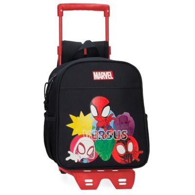 Marvel Joumma Versus Spidey kleuterrugzak met trolley, zwart, 23 x 25 x 10 cm, polyester, 5,25 l, zwart, Talla única, kleuterrugzak met trolley Marvel Joumma Versus Spidey kleuterrugzak met trolley, zwart, 23 x 25 x 10 cm, polyester, 5,25 l, zwart, Talla única, kleuterrugzak met trolley