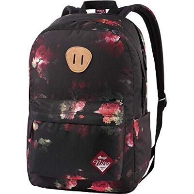 NITRO Urban Plus damesrugzak, rugzak met bloemenpatroon, Black Rose, 28 L, Vintage stijl NITRO Urban Plus damesrugzak, rugzak met bloemenpatroon, Black Rose, 28 L, Vintage stijl