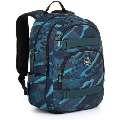 TOPGAL VIKI Sac à dos d'écolier à partir de la 5e classe, ergonomique avec panneau arrière en mousse pressée, imperméable et léger, 25 l avec sangle de poitrine, sac à dos étudiant avec compartiment TOPGAL VIKI Sac à dos d'écolier à partir de la 5e classe, ergonomique avec panneau arrière en mousse pressée, imperméable et léger, 25 l avec sangle de poitrine, sac à dos étudiant avec compartiment