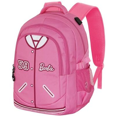 KARACTERMANIA Barbie Varsity-Rugzak Running Plus, roze, 34 x 46 cm, inhoud 32 l, roze, één maat, Running Plus Varsity rugzak, Roze, Running PLUS Varsity rugzak KARACTERMANIA Barbie Varsity-Rugzak Running Plus, roze, 34 x 46 cm, inhoud 32 l, roze, één maat, Running Plus Varsity rugzak, Roze, Running PLUS Varsity rugzak