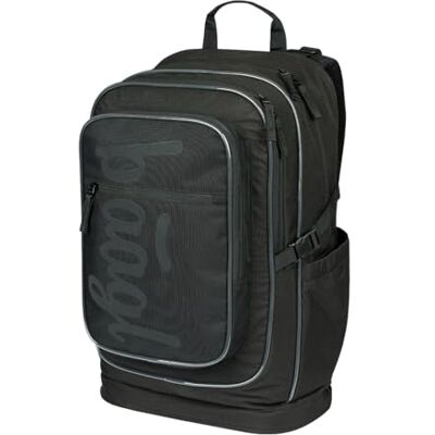 Baagl Schoolrugzak voor jongens, meisjes, tieners, ergonomisch, met laptopvak, voor school, extreem lichte rugzak met borstband en elementen, Zwart Baagl Schoolrugzak voor jongens, meisjes, tieners, ergonomisch, met laptopvak, voor school, extreem lichte rugzak met borstband en elementen, Zwart