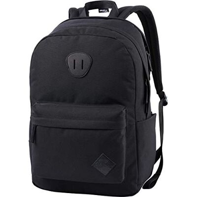 NITRO Urban Plus Rugzak voor dames, mooie rugzak, schoolrugzak, rugzak met bloemenpatroon, True Black, 28 L, Vintage stijl NITRO Urban Plus Rugzak voor dames, mooie rugzak, schoolrugzak, rugzak met bloemenpatroon, True Black, 28 L, Vintage stijl