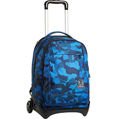 Invicta Trolley New Tech, 3-in-1 afneembare rugzak, school en vrije tijd, jongens en kinderen, waterdicht, wasbaar, blauw (quared camo blue), Taglia Unica, modern Invicta Trolley New Tech, 3-in-1 afneembare rugzak, school en vrije tijd, jongens en kinderen, waterdicht, wasbaar, blauw (quared camo blue), Taglia Unica, modern
