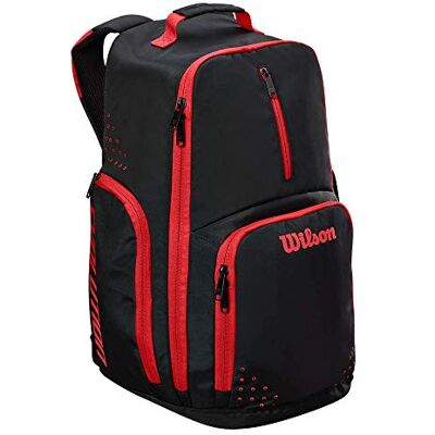 Wilson Evolution Uniseks rugzak voor volwassenen, zwart/rood, effen Wilson Evolution Uniseks rugzak voor volwassenen, zwart/rood, effen