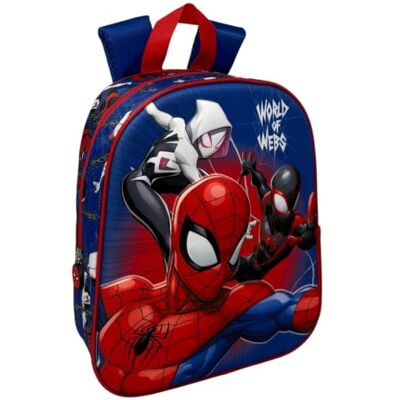 CARTOON Sac à dos 3D pour enfants 31 cm avec poche latérale, Spiderman, 31 cm, Décontracté CARTOON Sac à dos 3D pour enfants 31 cm avec poche latérale, Spiderman, 31 cm, Décontracté