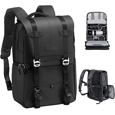 K&F CONCEPT ® 3-in-1 camerarugzak, volledig open + casual fototas open, voor 1 camera + 4 lenzen + 15,6 inch laptop, rugzak 20 Lang K&F CONCEPT ® 3-in-1 camerarugzak, volledig open + casual fototas open, voor 1 camera + 4 lenzen + 15,6 inch laptop, rugzak 20 Lang