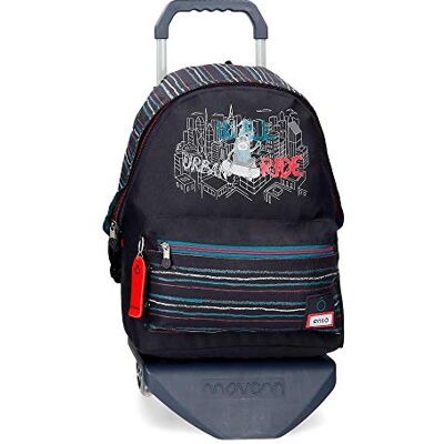 Enso schooltas, zwart., 30x40x13 cms, PC rugzak + trolley Enso schooltas, zwart., 30x40x13 cms, PC rugzak + trolley