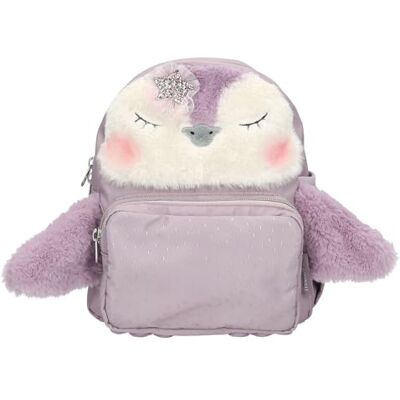 Depesche 13159 Princess Mimi Penguin paarse rugzak met pinguïnmotief en pluche bont, tas met verstelbare riemen Depesche 13159 Princess Mimi Penguin paarse rugzak met pinguïnmotief en pluche bont, tas met verstelbare riemen