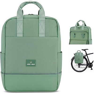 Johnny Urban Jona Medium Bike Fietstas Groen Multifunctionele 2-in-1 Rugzak & Fietsachtertas met laptopvak 14 inch Waterafstotend Johnny Urban Jona Medium Bike Fietstas Groen Multifunctionele 2-in-1 Rugzak & Fietsachtertas met laptopvak 14 inch Waterafstotend