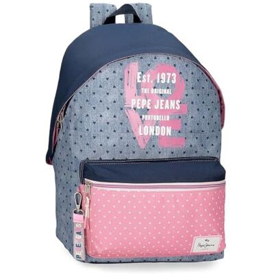 Pepe Jeans Noni Denim schoolrugzak, geschikt voor trolley, meerkleurig, 31 x 42 x 17,5 cm, polyester, 22,79 l, meerkleurig, Meerkleurig, Schoolrugzak aanpasbaar aan trolley Pepe Jeans Noni Denim schoolrugzak, geschikt voor trolley, meerkleurig, 31 x 42 x 17,5 cm, polyester, 22,79 l, meerkleurig, Meerkleurig, Schoolrugzak aanpasbaar aan trolley