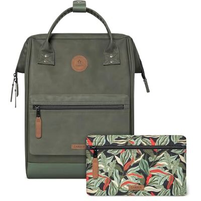 Cabaïa CABAIA Adventurer Busan rugzak medium 18 l waterafstotend laptopvak 13 inch 2 vakken veganistisch gecertificeerd reistas, zakelijk, school voor dames en heren groen Cabaïa CABAIA Adventurer Busan rugzak medium 18 l waterafstotend laptopvak 13 inch 2 vakken veganistisch gecertificeerd reistas, zakelijk, school voor dames en heren groen