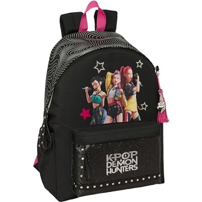 safta K-POP Demon Hunters ENERGY Sac à dos pour ordinateur portable 14,1", idéal pour les jeunes de différents âges, confortable et polyvalent, résistance, 31 x 13 x 43 cm safta K-POP Demon Hunters ENERGY Sac à dos pour ordinateur portable 14,1", idéal pour les jeunes de différents âges, confortable et polyvalent, résistance, 31 x 13 x 43 cm