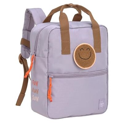 Lässig Kinderrugzak met borstband, 27 cm, 7 l, 3 jaar, mini-vierkant, paars, modern Lässig Kinderrugzak met borstband, 27 cm, 7 l, 3 jaar, mini-vierkant, paars, modern