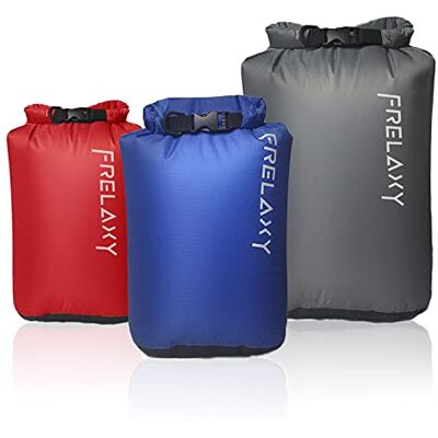 Frelaxy 3/5 stuks ultralichte waterdichte tassen, outdoortassen om spullen droog te houden voor wandelen, kajakken, kamperen, zwemmen, boottochten, Set van 3 verschillende kleuren, Rugzak, reizen Frelaxy 3/5 stuks ultralichte waterdichte tassen, outdoortassen om spullen droog te houden voor wandelen, kajakken, kamperen, zwemmen, boottochten, Set van 3 verschillende kleuren, Rugzak, reizen