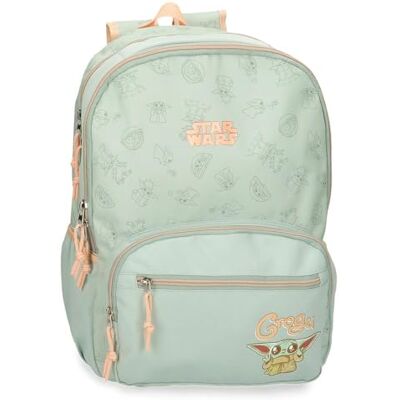 MOVOM Joumma Star Wars Grogu schoolrugzak, groen, 32 x 44 x 17 cm, polyester, 24,68 l, groen, schoolrugzak, Groen, schoolrugzak MOVOM Joumma Star Wars Grogu schoolrugzak, groen, 32 x 44 x 17 cm, polyester, 24,68 l, groen, schoolrugzak, Groen, schoolrugzak