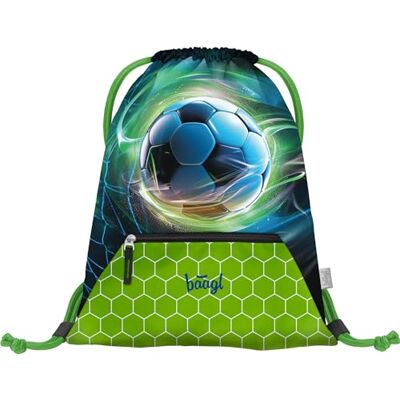 Baagl Waterdichte schoenentas voor jongens, schoenentas voor kinderen, school en kleuterschool, sportrugzak, Voetbal Baagl Waterdichte schoenentas voor jongens, schoenentas voor kinderen, school en kleuterschool, sportrugzak, Voetbal