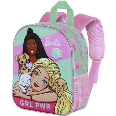 KARACTERMANIA Barbie Pets-Elite 3D-rugzak, roze, 25 x 30 cm, inhoud 7 l, Barbie roze, één maat, Barbie Elite 3D rugzak KARACTERMANIA Barbie Pets-Elite 3D-rugzak, roze, 25 x 30 cm, inhoud 7 l, Barbie roze, één maat, Barbie Elite 3D rugzak