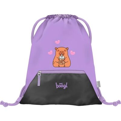 Baagl Gymtas voor meisjes, waterdichte schoenentas voor kinderen, school en kleuterschool, watervarken, L, Ontwerper Baagl Gymtas voor meisjes, waterdichte schoenentas voor kinderen, school en kleuterschool, watervarken, L, Ontwerper