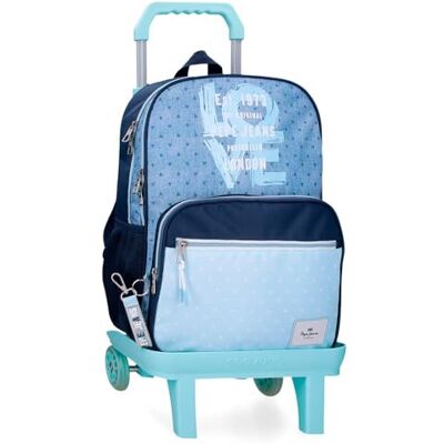 Pepe Jeans Noni Denim Rugzak met dubbel vak met trolley, blauw, 30 x 40 x 12 cm, polyester by Joumma Bags, blauw, Talla única, rugzak met twee vakken met trolley Pepe Jeans Noni Denim Rugzak met dubbel vak met trolley, blauw, 30 x 40 x 12 cm, polyester by Joumma Bags, blauw, Talla única, rugzak met twee vakken met trolley
