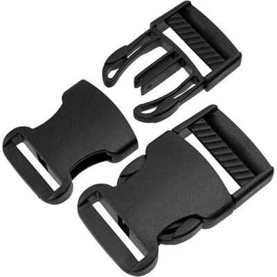 AERZETIX Set van 12 verstelbare gespen met snelsluiting voor rugzak 25 mm bagage sportuitrusting outdoor schouderriem riem kleur zwart van kunststof AERZETIX Set van 12 verstelbare gespen met snelsluiting voor rugzak 25 mm bagage sportuitrusting outdoor schouderriem riem kleur zwart van kunststof