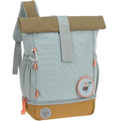 Lässig Rolltop Kinderrugzak met waterdichte borstriem, 11 liter, mini-roltop-rugzak, natuur, lichtblauw, Talla única, kinderrugzak Lässig Rolltop Kinderrugzak met waterdichte borstriem, 11 liter, mini-roltop-rugzak, natuur, lichtblauw, Talla única, kinderrugzak