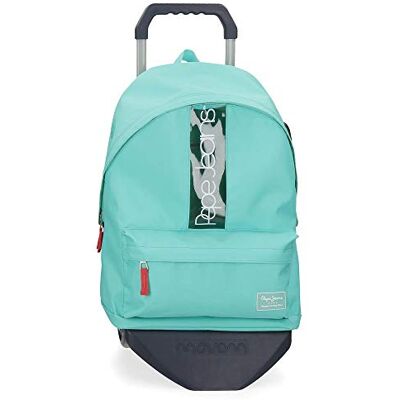 Pepe Jeans Rugzak , Groen, 32x44x17,5 cms, Rugzak + trolley Pepe Jeans Rugzak , Groen, 32x44x17,5 cms, Rugzak + trolley