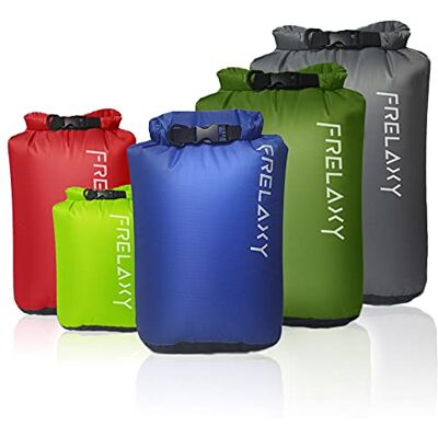 Frelaxy 3/5 stuks ultralichte waterdichte tassen om spullen droog te houden voor wandelen, kajakken, kamperen, zwemmen, boottochten, Set van 5 op kleur gesorteerd, Rugzak Frelaxy 3/5 stuks ultralichte waterdichte tassen om spullen droog te houden voor wandelen, kajakken, kamperen, zwemmen, boottochten, Set van 5 op kleur gesorteerd, Rugzak