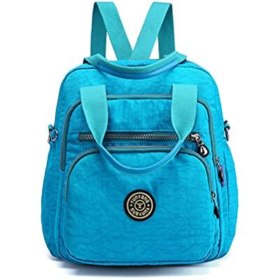 PORRASSO Vrijetijdsrugzak voor dames, schoudertas, nylon, handtas, dagrugzak, voor werk, reizen, dagelijks gebruik, blauw, L PORRASSO Vrijetijdsrugzak voor dames, schoudertas, nylon, handtas, dagrugzak, voor werk, reizen, dagelijks gebruik, blauw, L