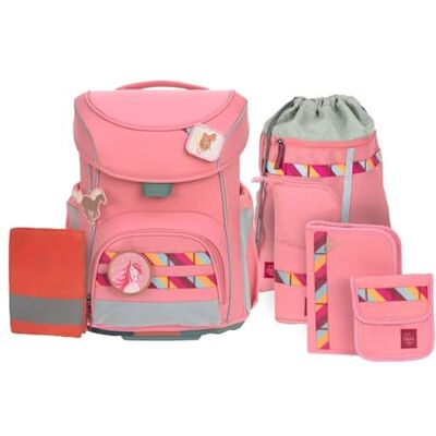 Lässig 7-delige schooltassenset voor kinderen, school, slim uniek, roze Lässig 7-delige schooltassenset voor kinderen, school, slim uniek, roze