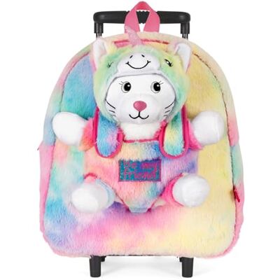 PERLETTI Kawaii Eenhoorn-rugzak voor meisjes van 3, 4, 5, 6 jaar, roltas, sport, met pluche, kitten, kat, afneembaar, meisjes, kinderen, kleuterschool, zachte reistas PERLETTI Kawaii Eenhoorn-rugzak voor meisjes van 3, 4, 5, 6 jaar, roltas, sport, met pluche, kitten, kat, afneembaar, meisjes, kinderen, kleuterschool, zachte reistas