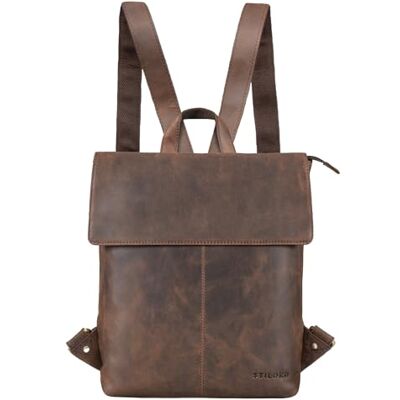 STILORD Charlie Bruine lederen rugzak, middelgroot, voor dames en heren, 13,3 inch, echt leren rugzak STILORD Charlie Bruine lederen rugzak, middelgroot, voor dames en heren, 13,3 inch, echt leren rugzak