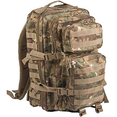 Mil-Tec Us Assault Pack Uniseks rugzak, Woodland Arid L Mil-Tec Us Assault Pack Uniseks rugzak, Woodland Arid L