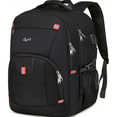 Cafele Rugzak voor laptop,TSA laptop reistas voor mannen, slanke zakelijke rugzak met USB-oplaadpoort Cafele Rugzak voor laptop,TSA laptop reistas voor mannen, slanke zakelijke rugzak met USB-oplaadpoort