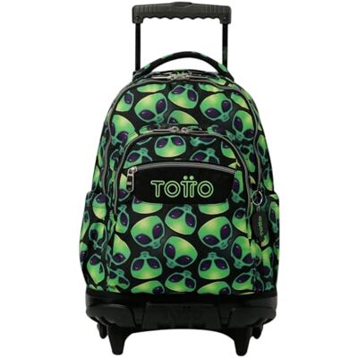 Totto Renglones Schoolrugzak met wieltjes, uniseks, voor kinderen Totto Renglones Schoolrugzak met wieltjes, uniseks, voor kinderen