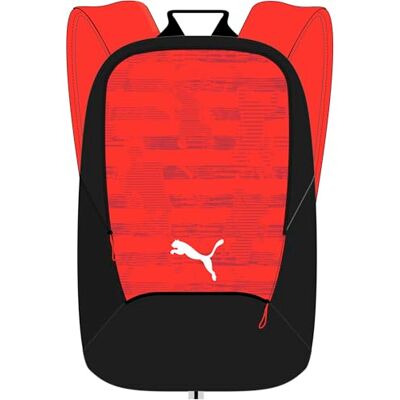 PUMA Individuele voetbalrugzak voor heren (1 stuk), rood, zwart, Rugzak PUMA Individuele voetbalrugzak voor heren (1 stuk), rood, zwart, Rugzak