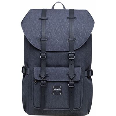 KAUKKO Laptoprugzak, functionele outdoortas voor reizen en kamperen, rugzak voor studenten, grijs ep5-18, één maat KAUKKO Laptoprugzak, functionele outdoortas voor reizen en kamperen, rugzak voor studenten, grijs ep5-18, één maat