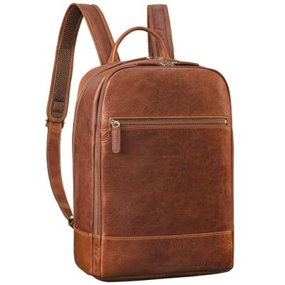 STILORD Willis Grote rugzak van echt leer voor dames en heren, zakelijke rugzak voor werk, school, universiteit en laptop, 15 inch STILORD Willis Grote rugzak van echt leer voor dames en heren, zakelijke rugzak voor werk, school, universiteit en laptop, 15 inch