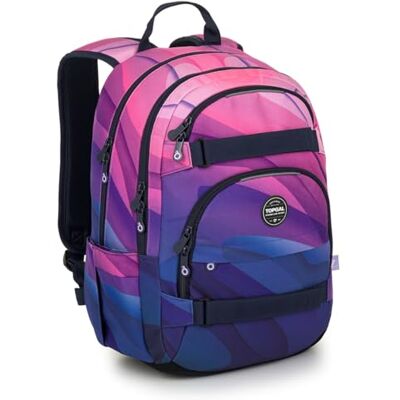 TOPGAL VIKI Schoolrugzak vanaf de 5e klas (ca. 145 cm), ergonomisch met geperste schuimrubberen achterwand, waterdicht en licht, schooltas van 25 liter met borstriem, tas, Roze/Paars TOPGAL VIKI Schoolrugzak vanaf de 5e klas (ca. 145 cm), ergonomisch met geperste schuimrubberen achterwand, waterdicht en licht, schooltas van 25 liter met borstriem, tas, Roze/Paars