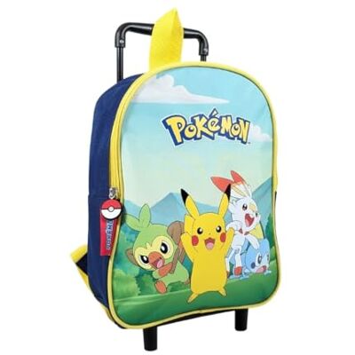 mybagstory Trolley Pokémon Blauw Jongen School Kinderrugzak Maat 32 cm Verstelbare schouderbanden Wielen Cadeau-idee mybagstory Trolley Pokémon Blauw Jongen School Kinderrugzak Maat 32 cm Verstelbare schouderbanden Wielen Cadeau-idee